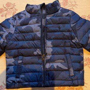 Ralph Lauren Kids Navy Camouflage Puffer Jacket